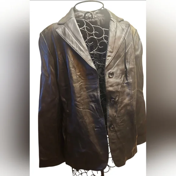 Siena Leather Blazer - Picture 2 of 3